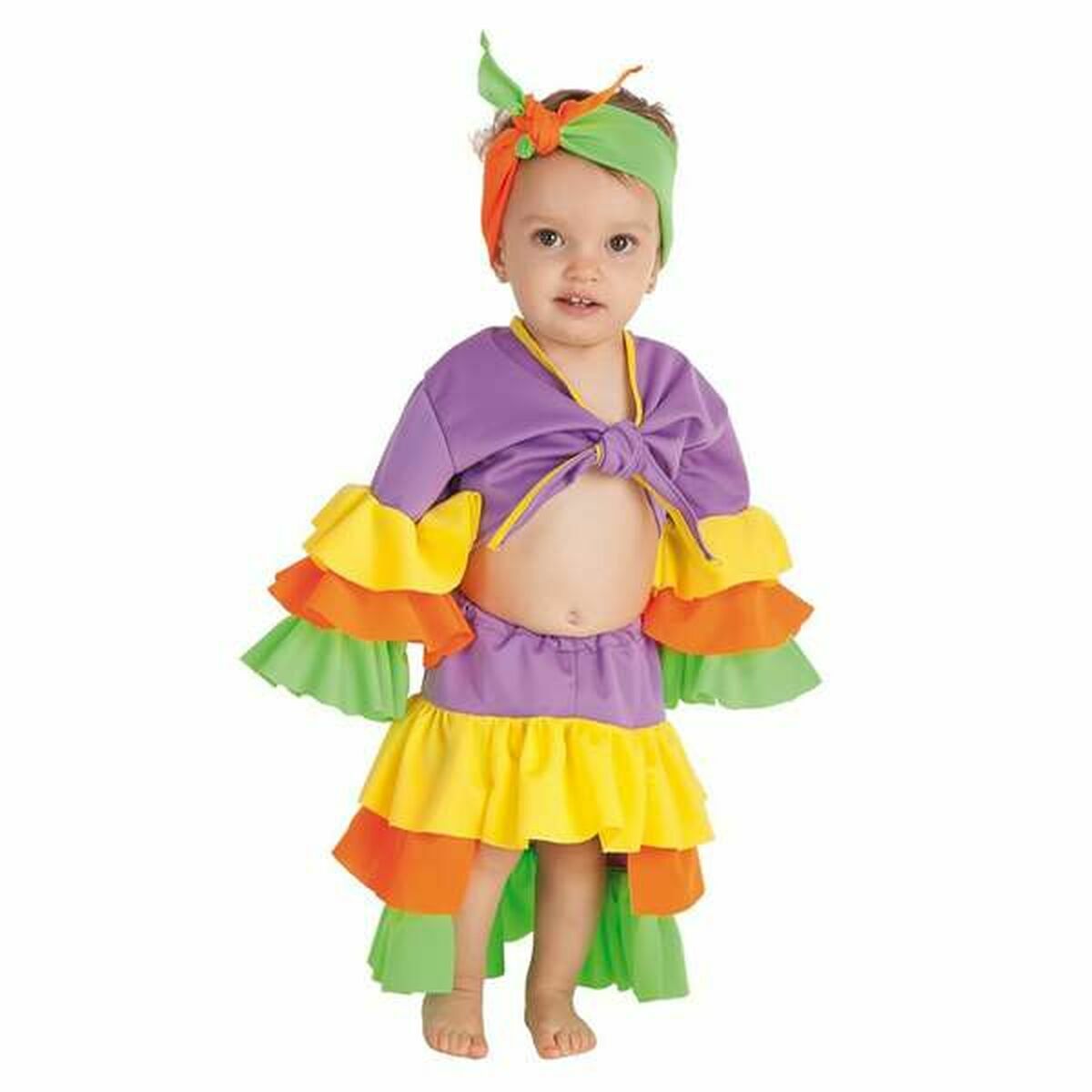 Verkleidung für Babys Cuba Mädchen Salsatänzer (3 Stücke) von BigBuy Carnival