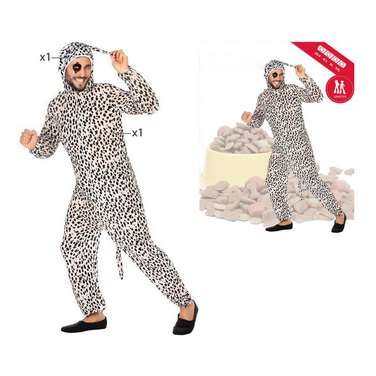 Verkleidung für Erwachsene 69985 Bunt tiere (1 Stücke) (1 Stück) von BigBuy Carnival