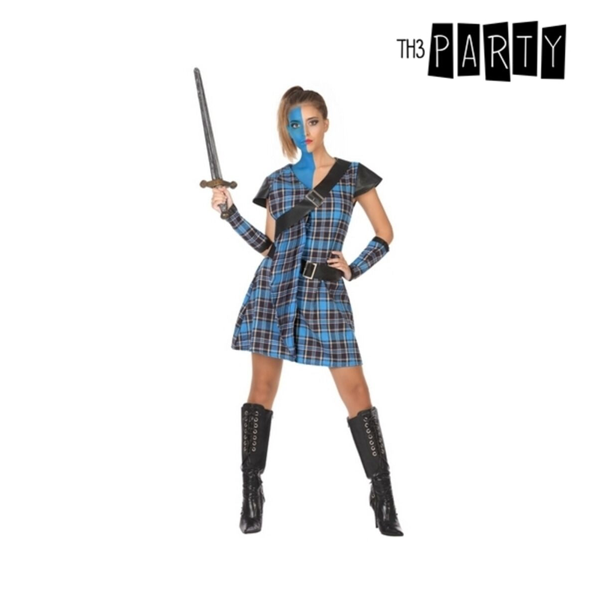 Verkleidung für Erwachsene Blau Schottin 4 pcs Verkleidung für Erwachsene Blau Schottin 4 pcs von BigBuy Carnival