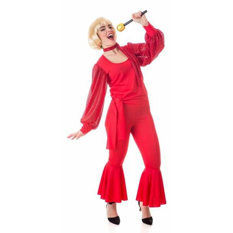 Verkleidung für Erwachsene Carrá Rot Sänger XL (4 Stücke) von BigBuy Carnival