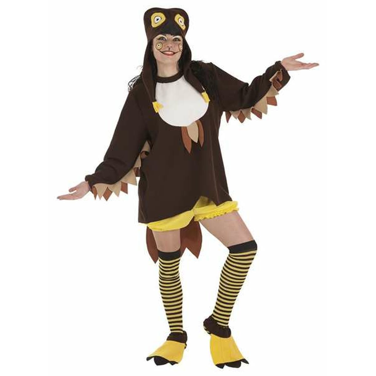 Verkleidung für Erwachsene Eule Damen L (5 Stücke) von BigBuy Carnival