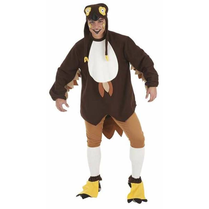 Verkleidung für Erwachsene Eule Herren L (4 Stücke) von BigBuy Carnival