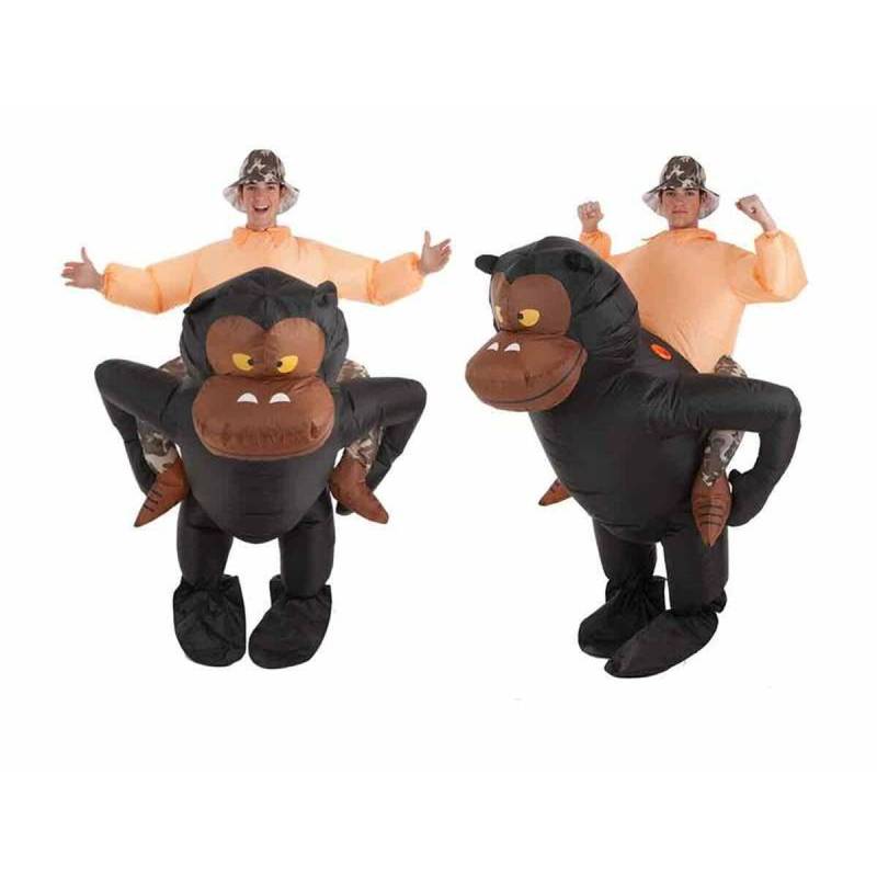 Verkleidung für Erwachsene Gorilla M/L (4 Stücke) von BigBuy Carnival