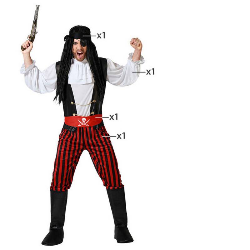 Verkleidung für Erwachsene Größe XL Pirat Mann von BigBuy Carnival