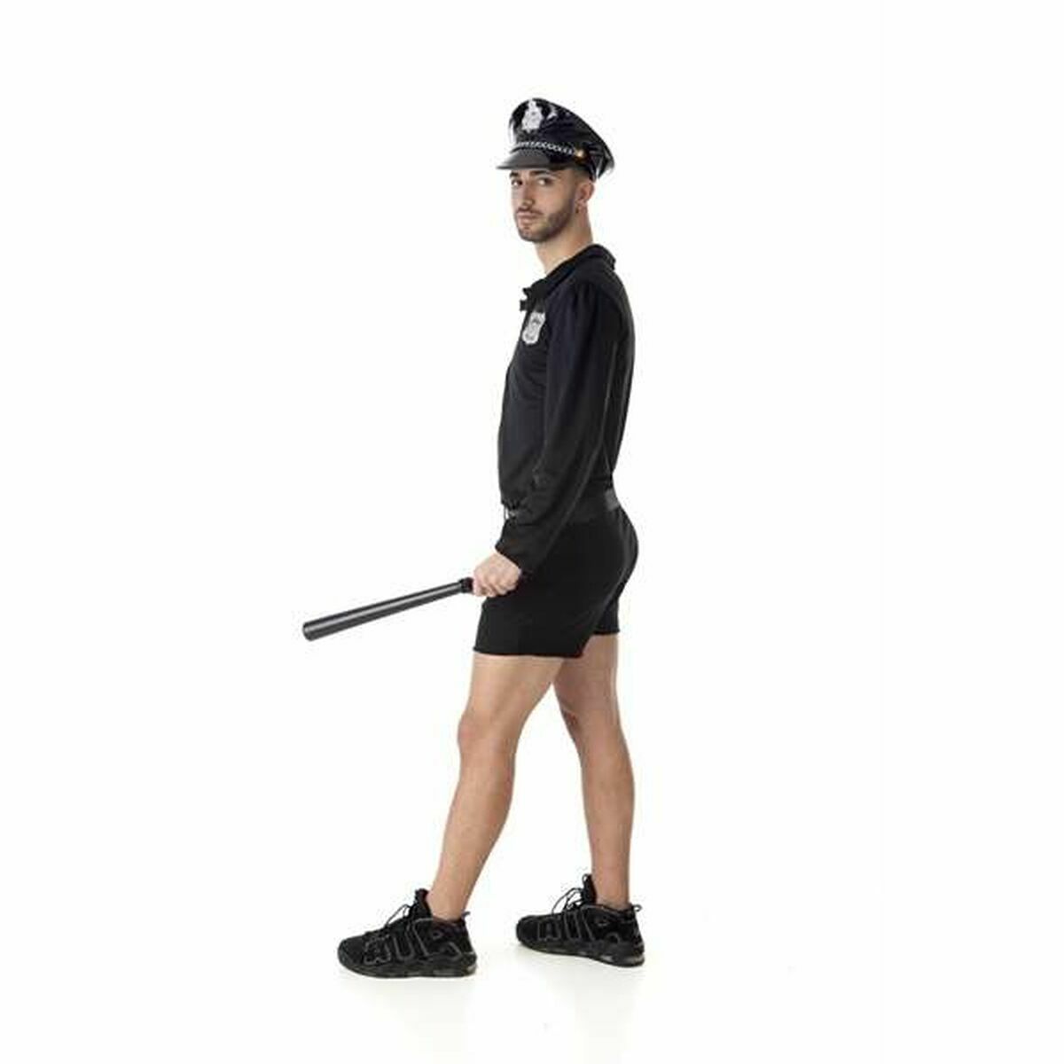 Verkleidung für Erwachsene Polizist 4 Stücke Kurz Schwarz von BigBuy Carnival