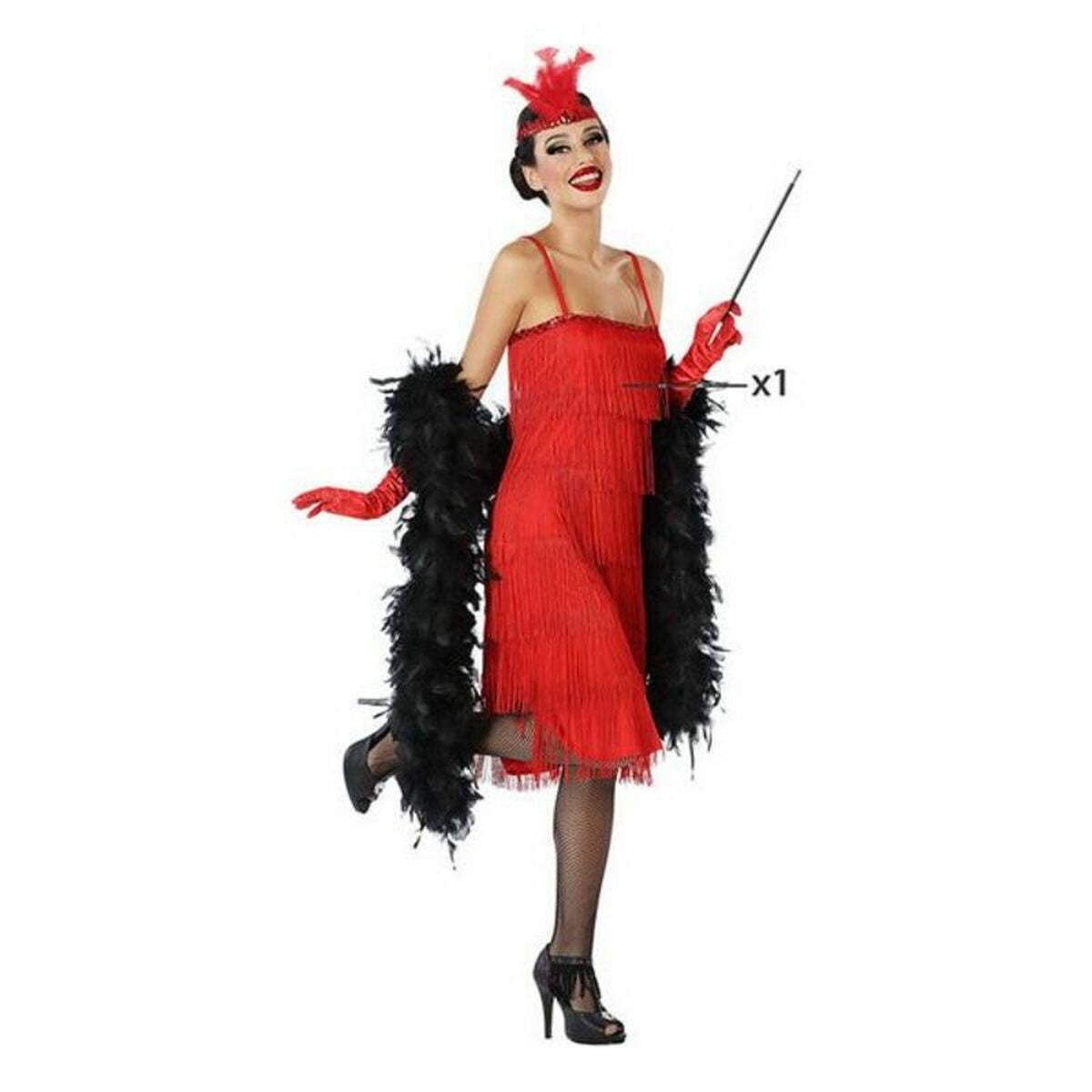 Verkleidung für Erwachsene Rot (1 Stücke) von BigBuy Carnival