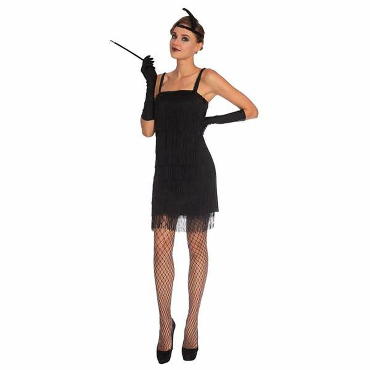 Verkleidung für Erwachsene Schwarz (4 Stücke) von BigBuy Carnival