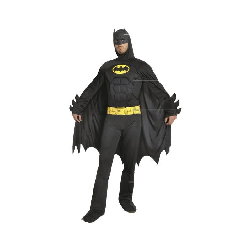 Verkleidung für Erwachsene Schwarz Batman von BigBuy Carnival