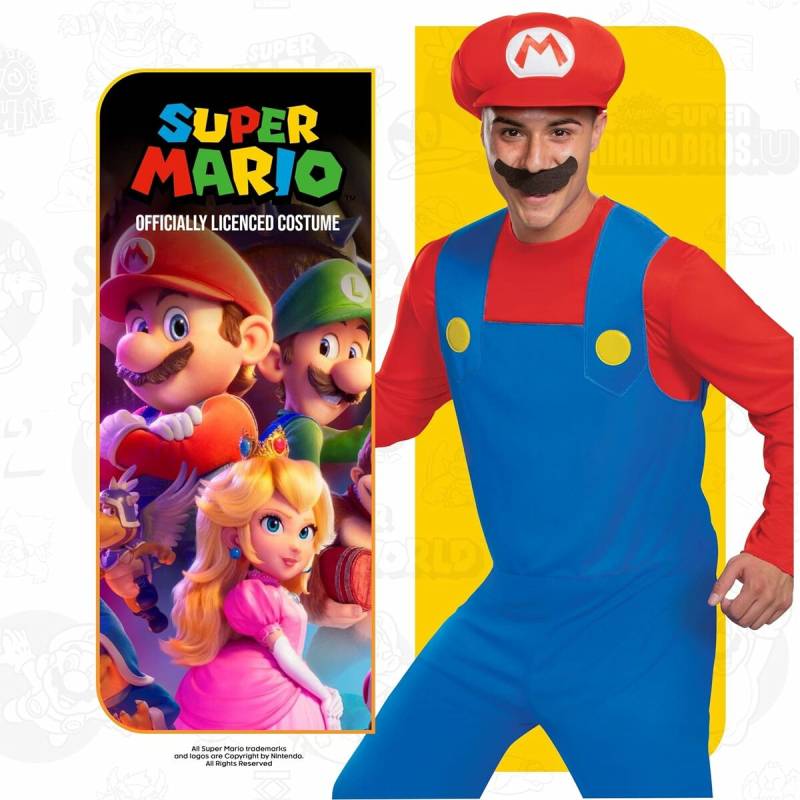 Verkleidung für Erwachsene Super Mario Lux 3 Stücke von BigBuy Carnival