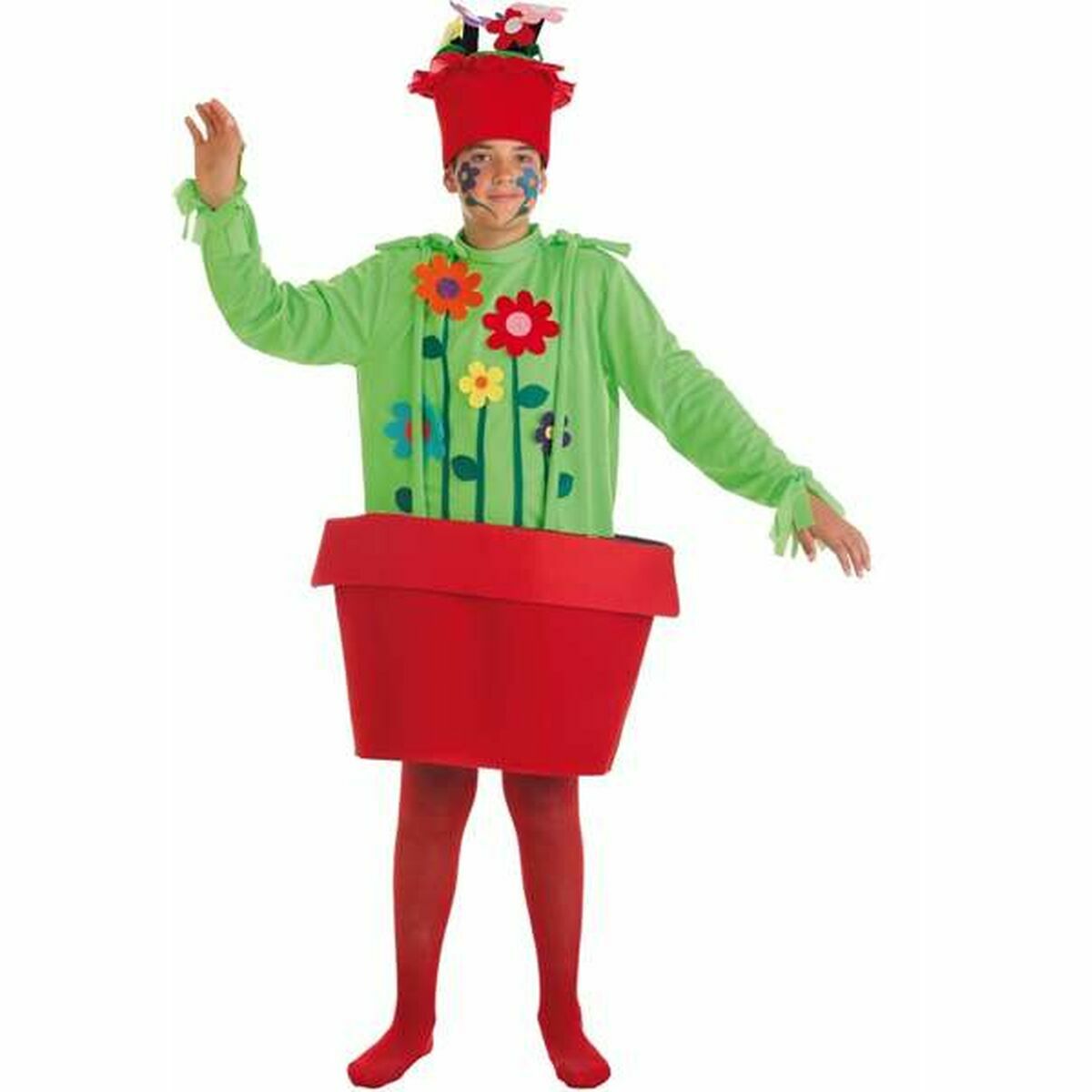 Verkleidung für Kinder Blumentopf (3 Stücke) von BigBuy Carnival