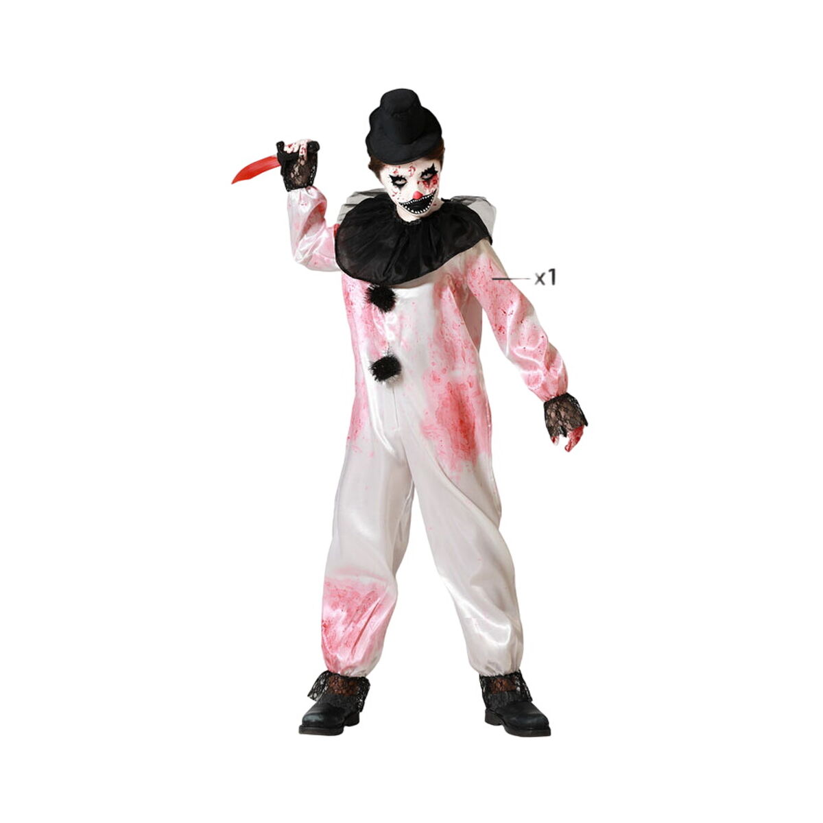 Verkleidung für Kinder Blutiger Harlekin 3-4 Jahre von BigBuy Carnival
