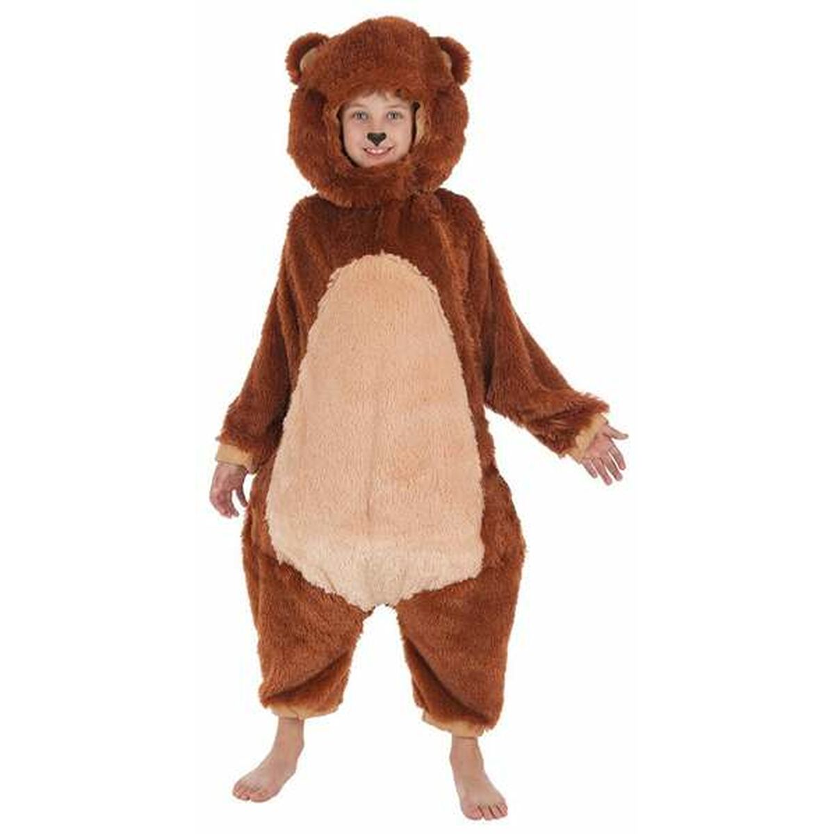 Verkleidung für Kinder Braun Bär 8-9 Jahre (2 Stücke) von BigBuy Carnival
