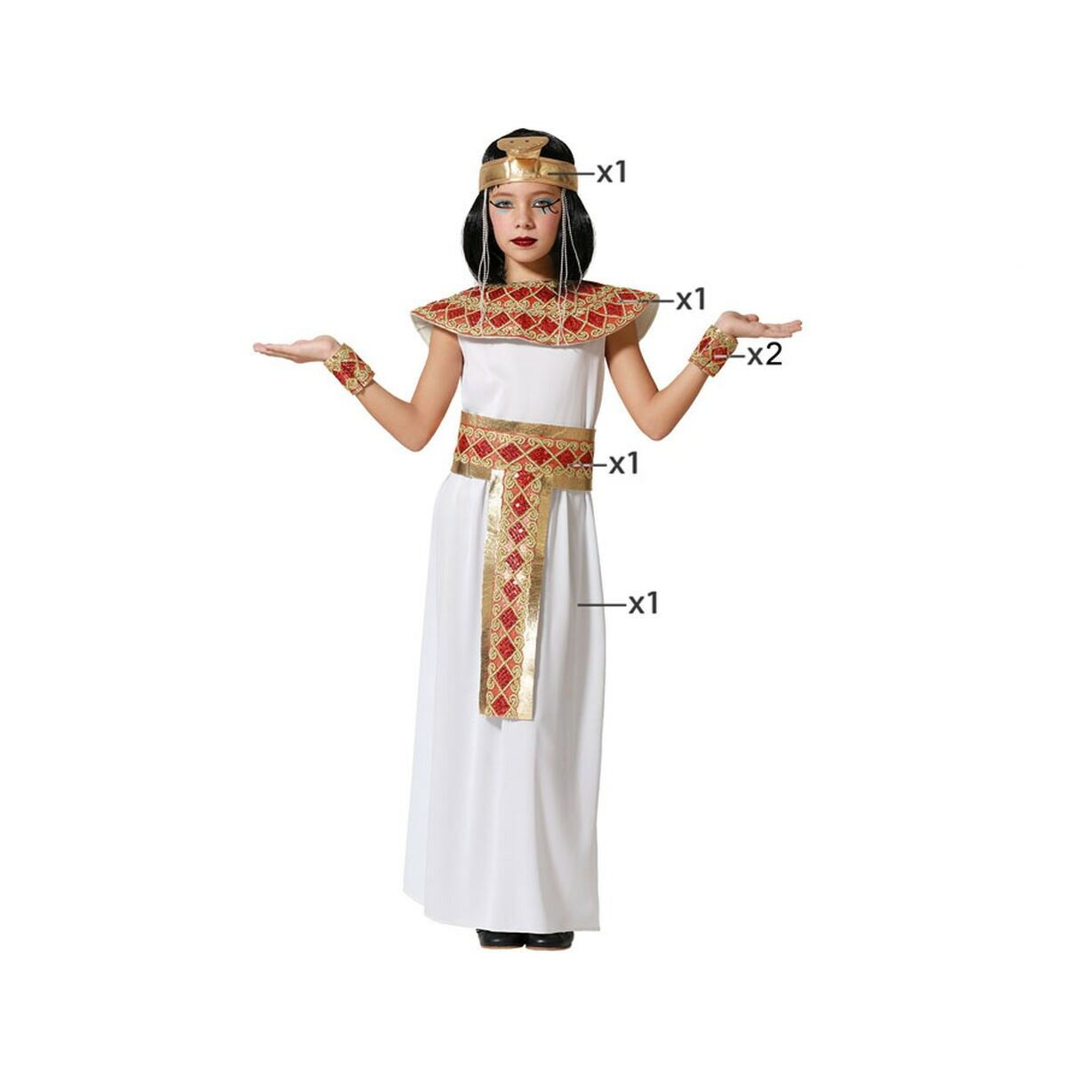 Verkleidung für Kinder Bunt Ägypterin Verkleidung für Kinder Bunt Ägypterin von BigBuy Carnival