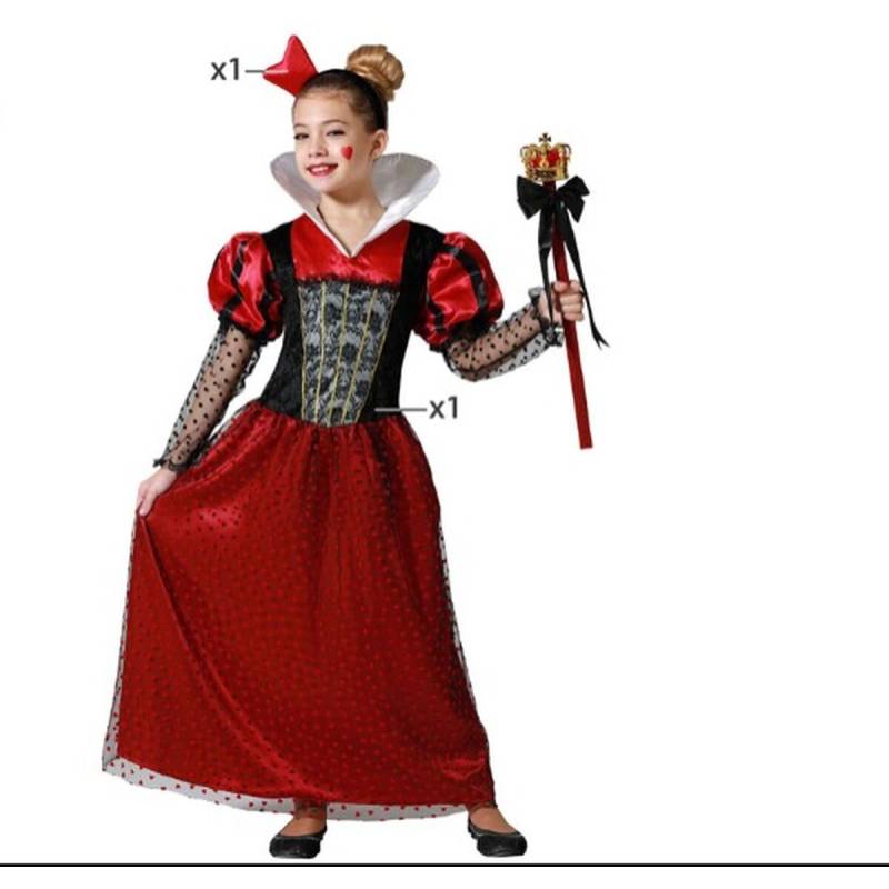Verkleidung für Kinder Herzkönigin von BigBuy Carnival