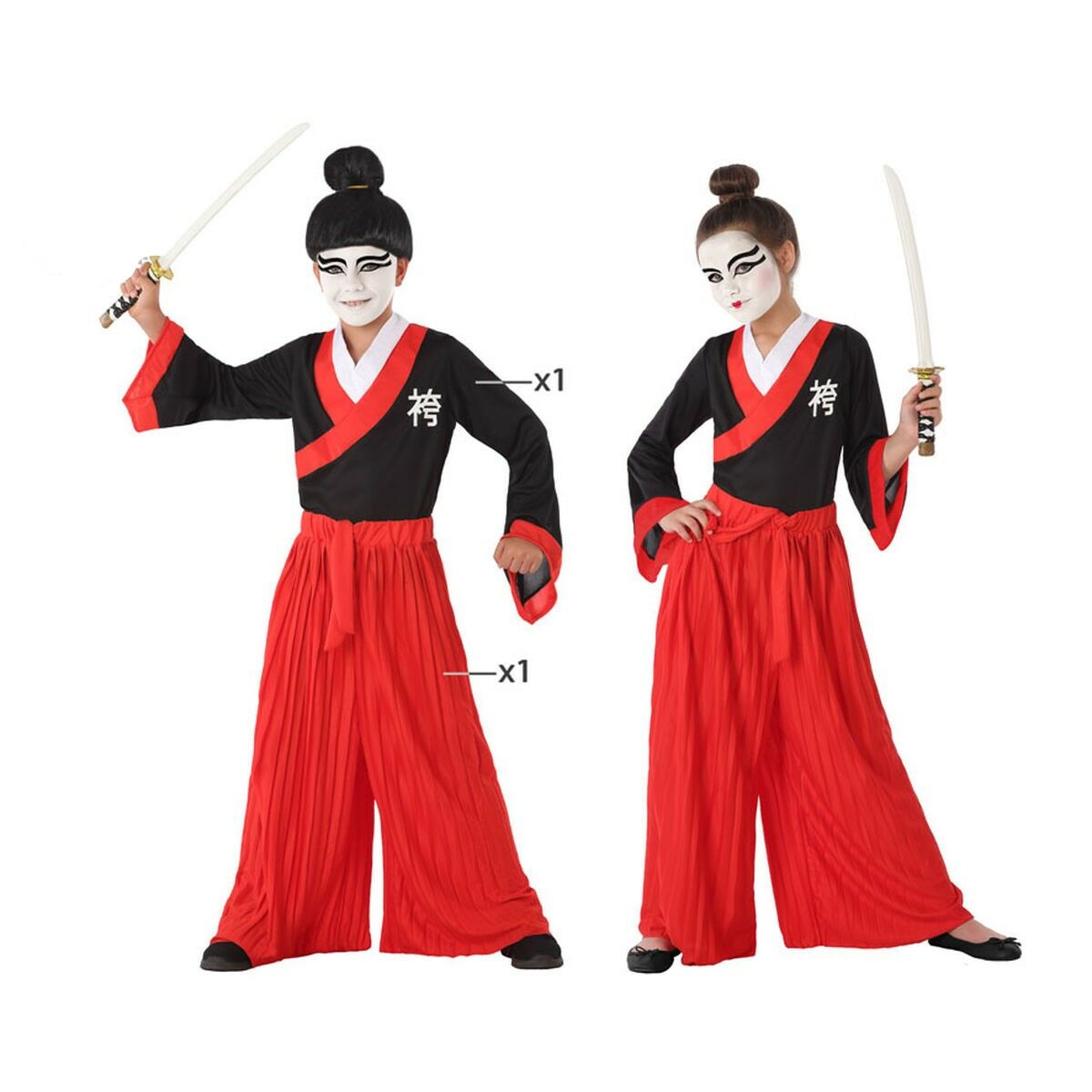 Verkleidung für Kinder Rot Japanerin Verkleidung für Kinder Rot Japanerin von BigBuy Carnival