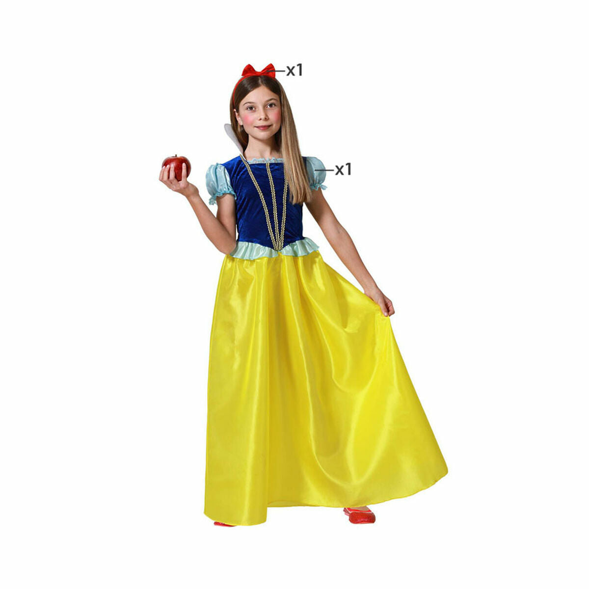 Verkleidung für Kinder Schneewittchen (2 Stücke) von BigBuy Carnival