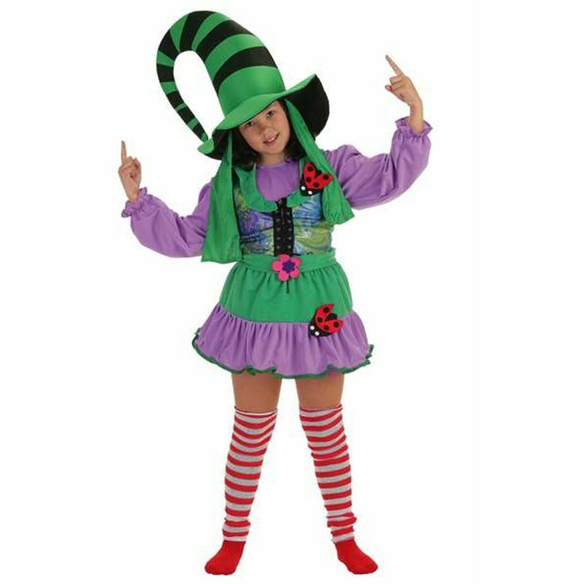Verkleidung für Kinder grün Kobold (6 Stücke) von BigBuy Carnival