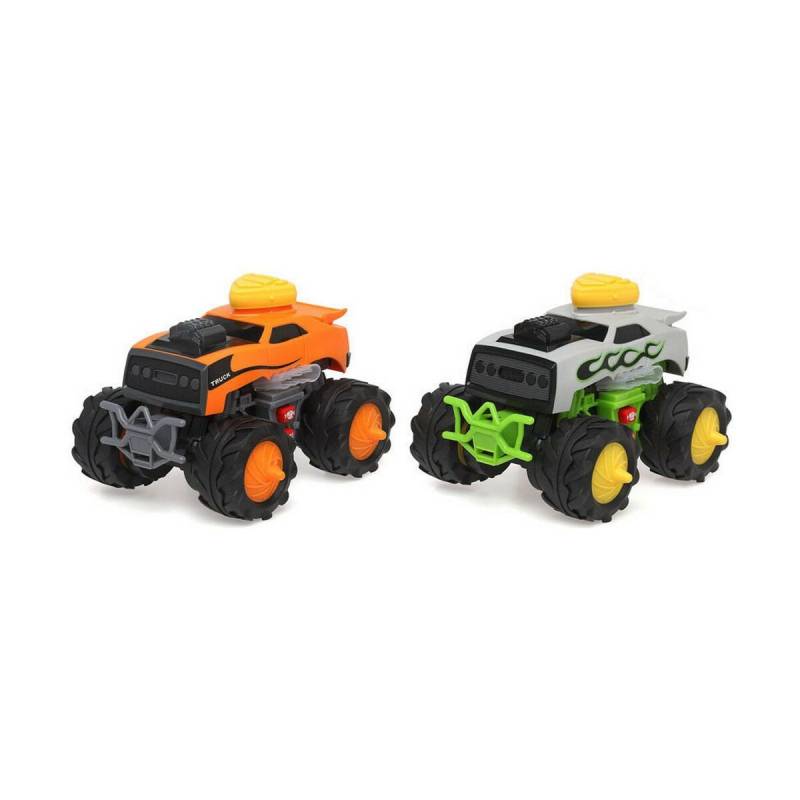 Spielset Fahrzeuge Licht Elektrisch Geländewagen Reibung mit ton (38 x 15 cm) von BigBuy Kids