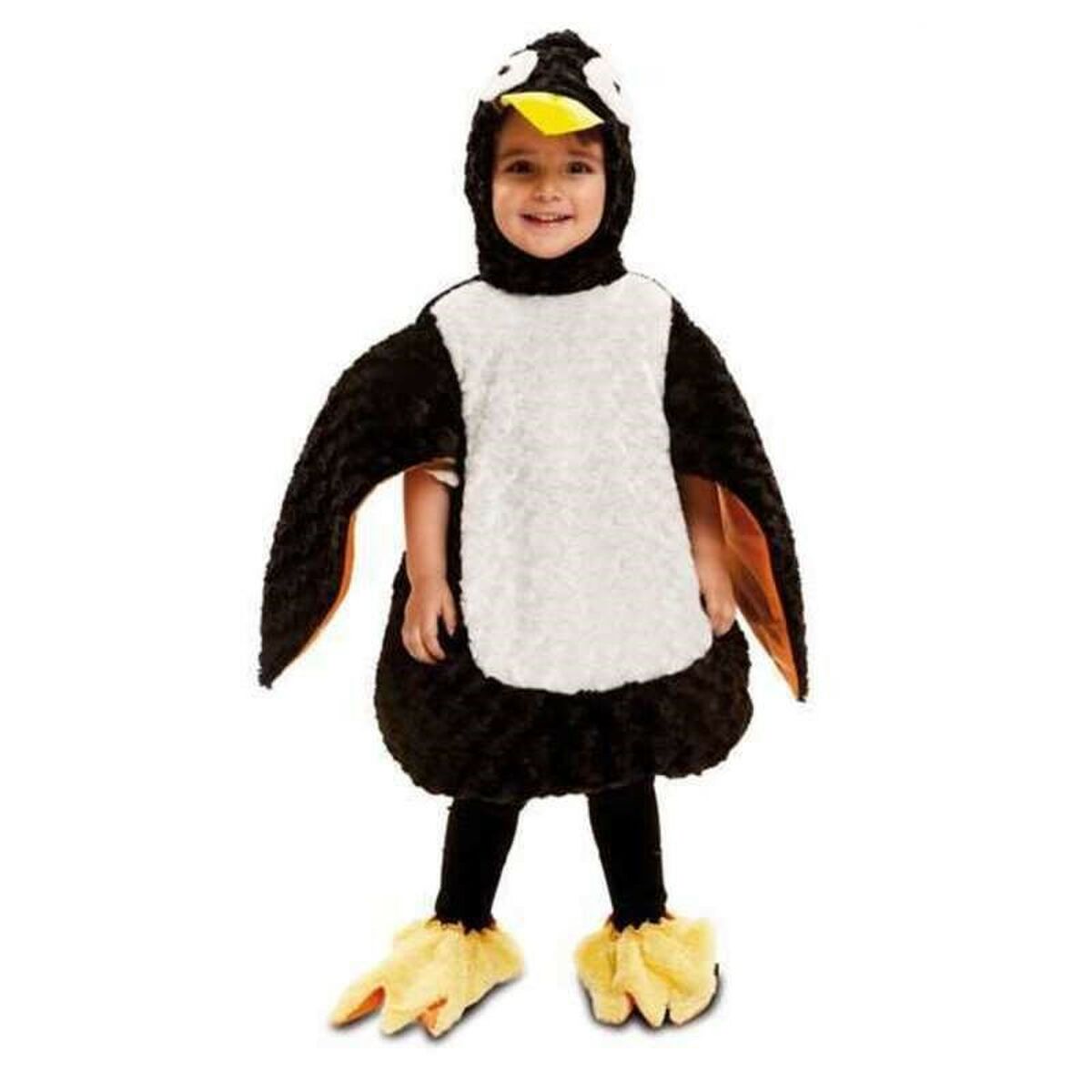 Verkleidung für Kinder Pinguin Weiß/Schwarz 5-6 Jahre (3 Stücke) von BigBuy Kids