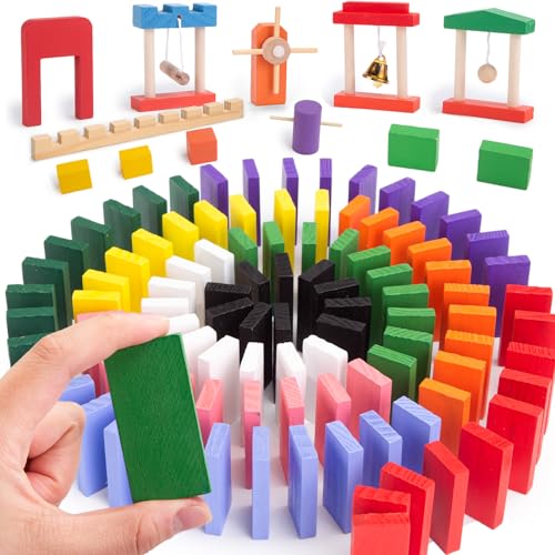 BigOtters Extra großes Domino-Blöcke-Set für Kinder, pädagogisches Rennspiel, Partygeschenk für Jungen und Mädchen, bunt, 108 Stück BigOtters Extra großes Domino-Blöcke-Set für Kinder, pädagogisches Rennspiel, Partygeschenk für Jungen und Mädchen, bunt, 108 Stück von BigOtters