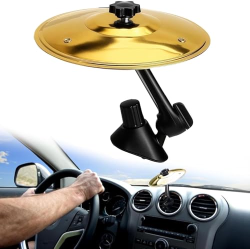 Auto Becken Air Vent - Mini Drum Crash Set Armaturenbrett Spielzeug, Lustiges Autozubehör für Musikliebhaber, Stressabbau Fahren Gadget, Neuheit Geschenk für alle Fahrzeuge (Gold) von Bigefeixu
