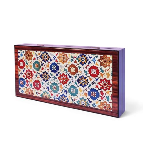 Biggdesign Bloom Klassisches Backgammon, MDF-Korpus, Magnetverschluss, Kratzfeste Oberfläche, 36mm Steine, 9mm Würfel, Made in Türkiye Biggdesign Bloom Klassisches Backgammon, MDF-Korpus, Magnetverschluss, Kratzfeste Oberfläche, 36mm Steine, 9mm Würfel, Made in Türkiye von BiggDesign