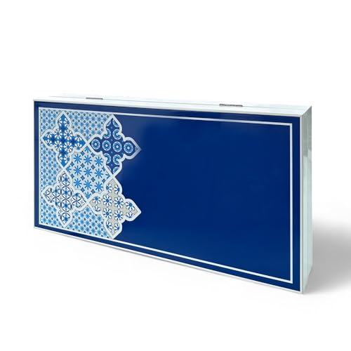 Biggdesign Blau Tile Backgammon, MDF-Korpus, Magnetverschluss, Glänzende Schutzlackierung, Kratzfeste Spielfläche, Inkl. Würfel & Spielsteine Biggdesign Blau Tile Backgammon, MDF-Korpus, Magnetverschluss, Glänzende Schutzlackierung, Kratzfeste Spielfläche, Inkl. Würfel & Spielsteine von BiggDesign