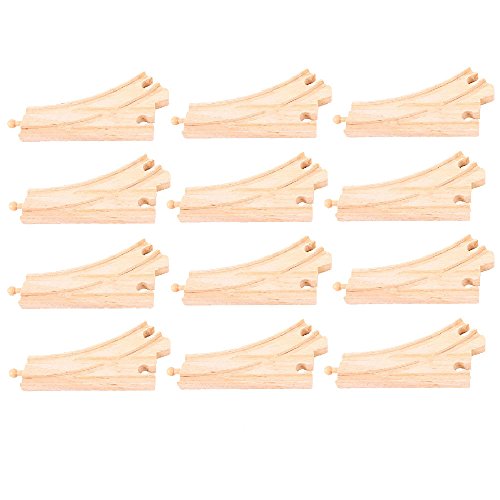 Bigjigs Rail Gebogene Weichen weiblich/weiblich/männlich (Pack von 12) von Bigjigs Rail