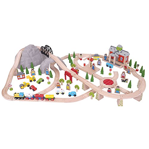 Bigjigs Rail Holzeisenbahn Set Berg und Tal von Bigjigs Rail