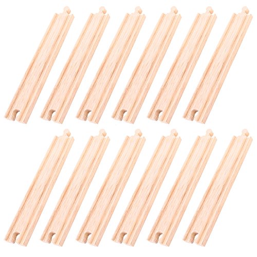 Bigjigs Rail Holzschienen Gerade 21,5cm (Pack von 12) von Bigjigs Rail