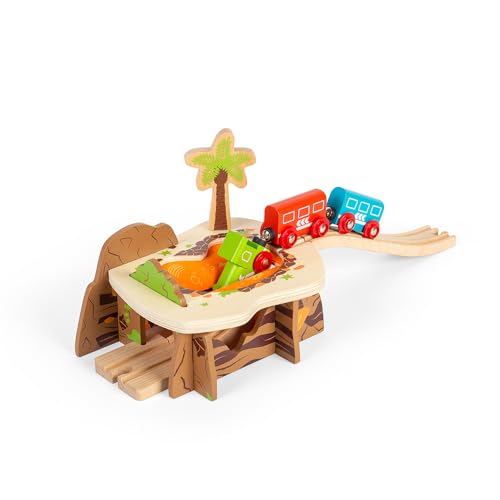 Bigjigs Rail - Lava Pit - Holzzug Tunnel mit 2 Gleisstücken und Rampen, Kinderzügen und Eisenbahnzubehör, Dinosaurierspielzeug und Geschenke für Kleinkinder, 3 Jahre alt + Bigjigs Rail - Lava Pit - Holzzug Tunnel mit 2 Gleisstücken und Rampen, Kinderzügen und Eisenbahnzubehör, Dinosaurierspielzeug und Geschenke für Kleinkinder, 3 Jahre alt + von Bigjigs Rail