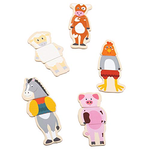Bigjigs Jouetprive-Mag-Play Magnet Dress Up Puzzle – Bauernhof von Bigjigs Toys