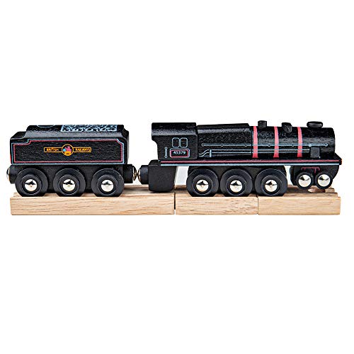Bigjigs Rail Heritage-Kollektion Lokomotive Black 5 Mit Tender Schwarz Bigjigs Rail Heritage-Kollektion Lokomotive Black 5 Mit Tender Schwarz von Bigjigs Rail
