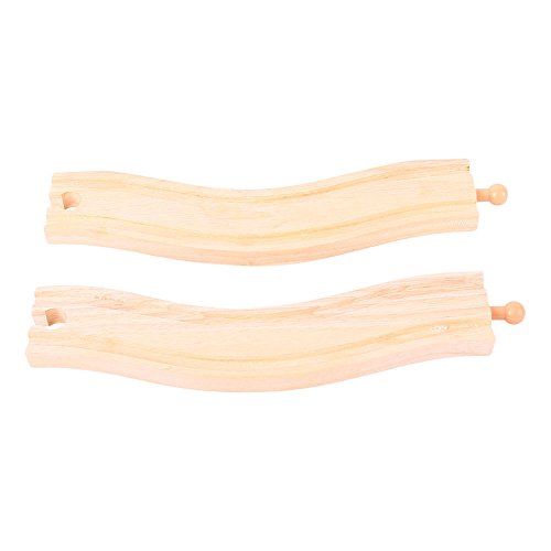 Bigjigs Rail Holzschienen Slingerd 21,5cm (Pack von 2) von Bigjigs Rail