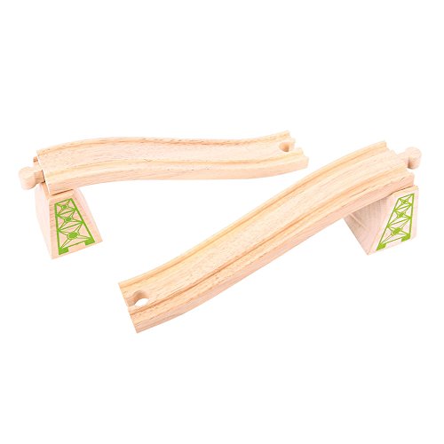 Bigjigs Rail Rampen und Pfeiler Holzschienen von Bigjigs Rail