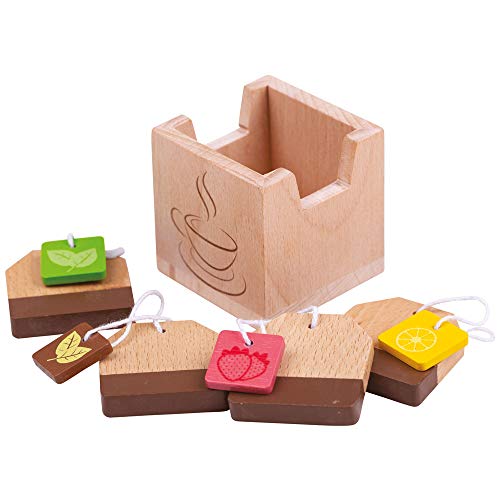 Bigjigs Spielzeug Holz Pretend Play Teebeutel - Kinderrollenspiel Essen Küchenzubehör Bigjigs Spielzeug Holz Pretend Play Teebeutel - Kinderrollenspiel Essen Küchenzubehör von Bigjigs Toys