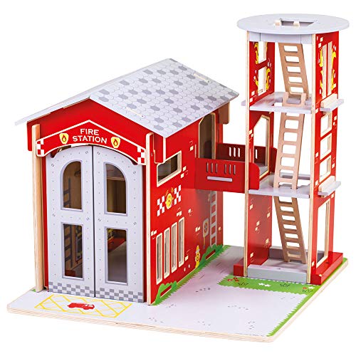 Bigjigs Spielzeug Holz Stadt Feuerwache Spielset Bigjigs Spielzeug Holz Stadt Feuerwache Spielset von Bigjigs Toys