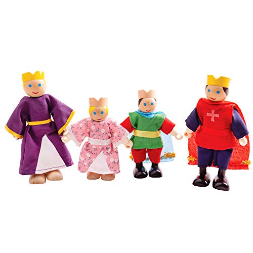 Bigjigs Spielzeug Holzkönigsfamilie Puppen - Holzpuppenhaus Figuren, Spielset von Bigjigs Toys