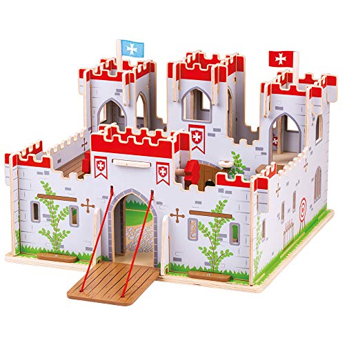 Bigjigs Spielzeug King George Schloss - mittelalterliche Burg Spielset von Bigjigs Toys