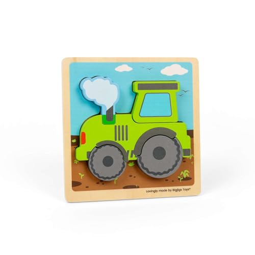 Bigjigs Toys Chunky Lift-Out Traktor Puzzle – 5-teiliges Holzpuzzle für Babys & Kleinkinder, Kinderpuzzles, umweltfreundliche Kinder-Puzzle, ab 12 Monaten Bigjigs Toys Chunky Lift-Out Traktor Puzzle – 5-teiliges Holzpuzzle für Babys & Kleinkinder, Kinderpuzzles, umweltfreundliche Kinder-Puzzle, ab 12 Monaten von Bigjigs Toys