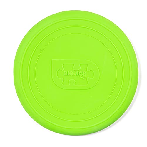 Bigjigs Toys Frisbee Flying Disc (Meadow Green) - Silicone Frisbee for Kids, Quality Flying Saucers, Beach Toys & Garden Toys, Holiday Toys for Toddlers von Bigjigs Toys