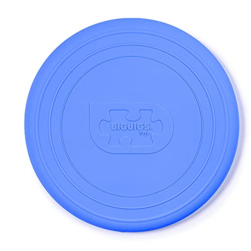 Bigjigs Toys Frisbee Flying Disc (Ocean Blue) - Silicone Frisbee for Kids, Quality Flying Saucers, Beach Toys & Garden Toys, Holiday Toys for Toddlers von Bigjigs Toys