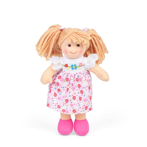 Bigjigs Toys - Georgia Rast Doll (klein) - Mein erster Dolly, Baby & Kleinkind Plüschweichspielzeug, austauschbare Kleidung und Outfits, geeignet von Geburt an, Größe 28 cm von Bigjigs Toys