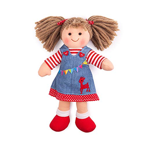 Bigjigs Toys Hattie Doll - SMALL Ragdoll Cuddly Toy von Bigjigs Toys