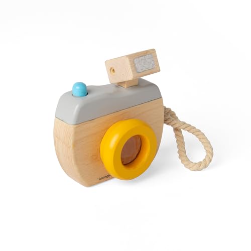 Bigjigs Toys - Holzkinderkamera - Kleinkind -Rollenspielspielzeug, nachhaltige Geschenke für Mädchen und Jungen, hergestellt aus umweltfreundlichem Holz, 18 Monate alt + von Bigjigs Toys