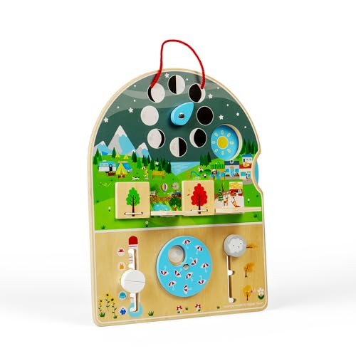 Bigjigs Toys - Holzwetterscheibe - visuelle und interaktive Wetterdiagramm, Lehr- und Lernhilfen, hergestellt aus nachhaltigem Holz, Bildungsspielzeug für 2 Jahre alte + von Bigjigs Toys