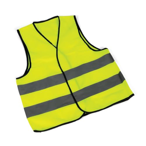 Bigjigs Toys Kleine Warnweste – Reflektierende gelbe Sichtjacke für Kinder, Rollenspiel-Sets, Kinderkostüm, Alter 4 bis 6 Jahre von Bigjigs Toys