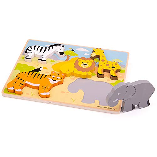 Bigjigs Toys Klobiges Einsetzpuzzle - Safari von Bigjigs Toys