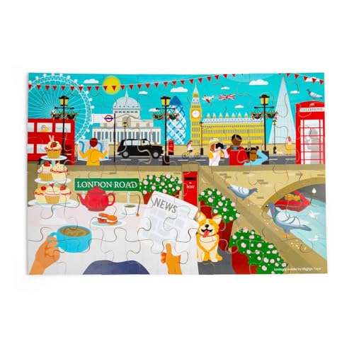 Bigjigs Toys London City Bodenpuzzle – Riesiges 48-teiliges Holzpuzzle, Kinder-Puzzle, nachhaltig hergestellte Geschenke für Kinder, ab 3 Jahren Bigjigs Toys London City Bodenpuzzle – Riesiges 48-teiliges Holzpuzzle, Kinder-Puzzle, nachhaltig hergestellte Geschenke für Kinder, ab 3 Jahren von Bigjigs Toys