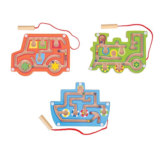 Bigjigs Toys Magnetisches Labyrinth aus Holz (Pack von 3) von Bigjigs Toys